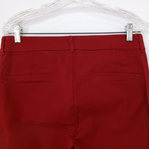 New Old Navy High Rise Pixie Pants Secret Smooth Pockets Cranberry Red 12 - Picture 8 of 9